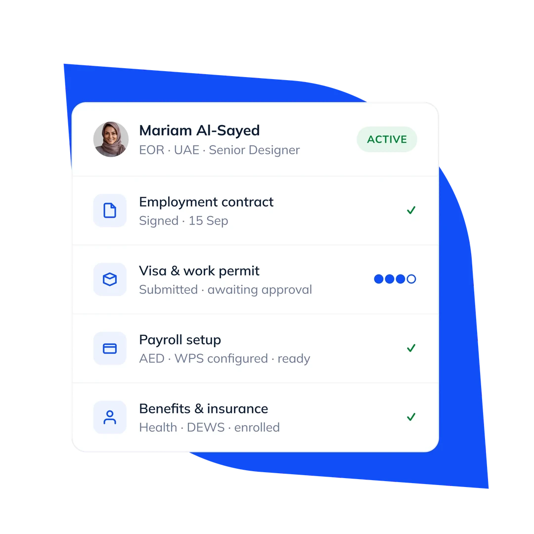 Employment, payroll and immigration in one case file