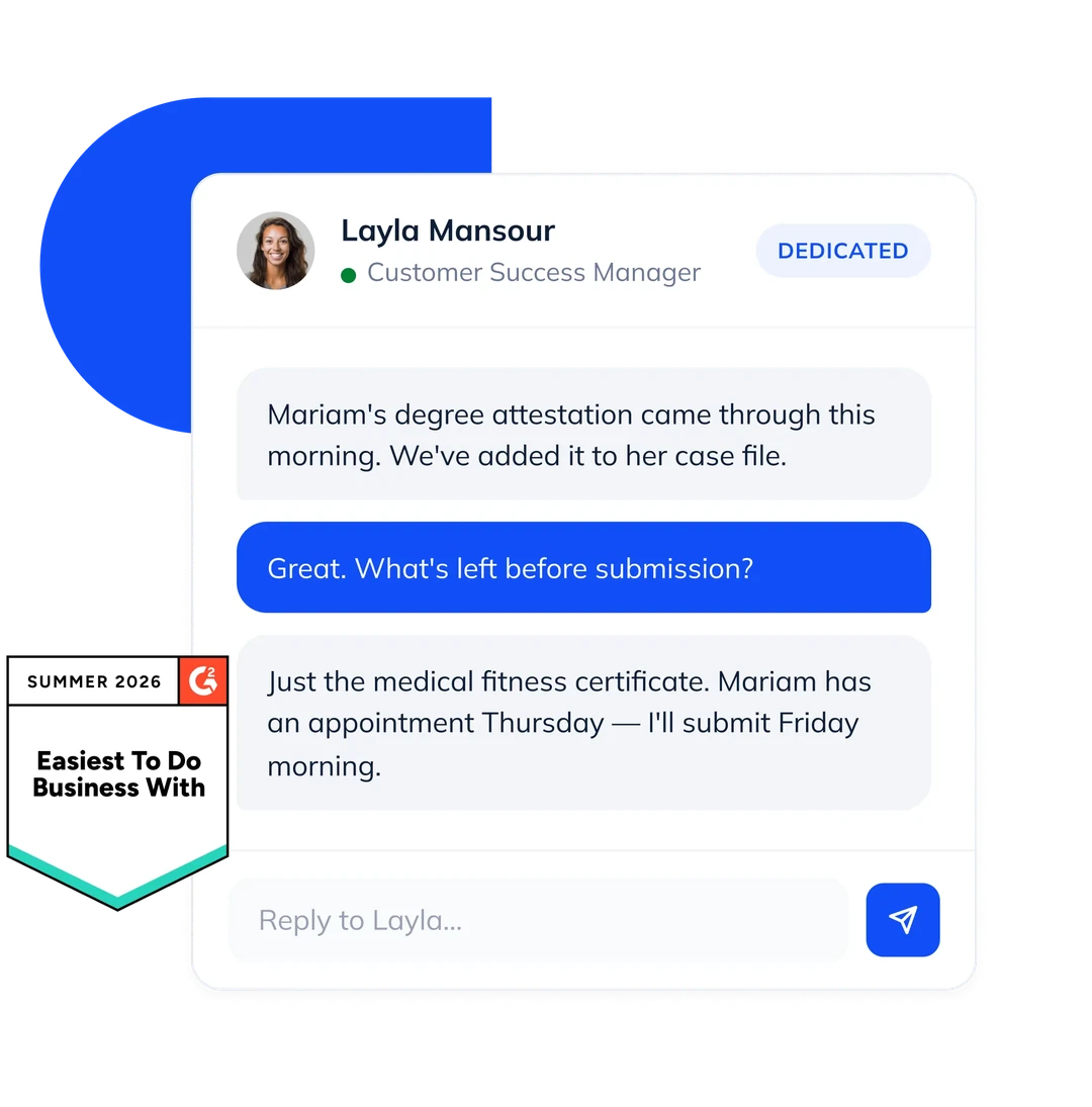 Dedicated Customer Success Manager chat
